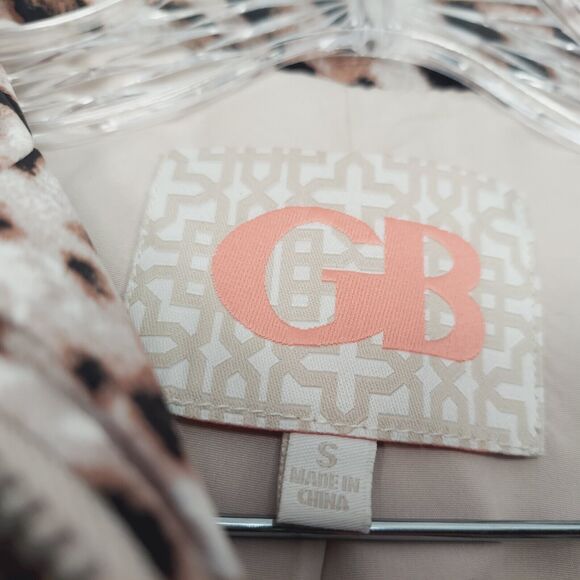 GB Puffer Jacket Size Small Animal Print Leopard Pockets Zip - Picture 7 of 9